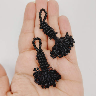 Black Bead Tassels Latkan, Indian Latkans, Sewing Latkans